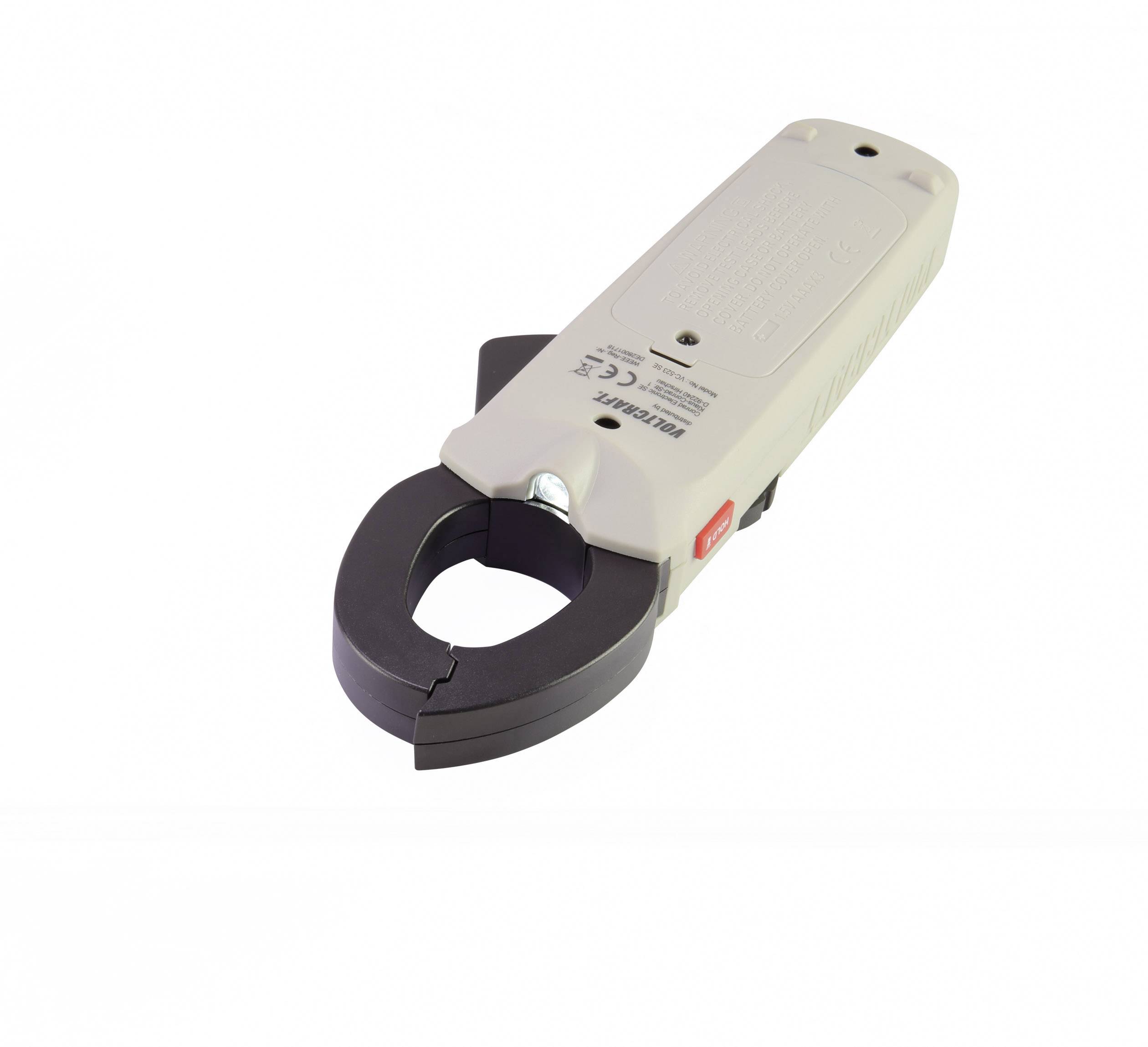 VOLTCRAFT VC-10697890 Stroomtang Digitaal CAT III 600 V Weergave (counts): 4000-3