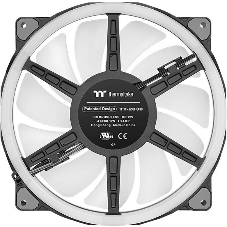 Thermaltake Riing Trio 20 RGB PC-ventilator Zwart, Transparant, RGB (b x h x d) 200 x 200 x 30 mm Incl. LED-verlichting-5