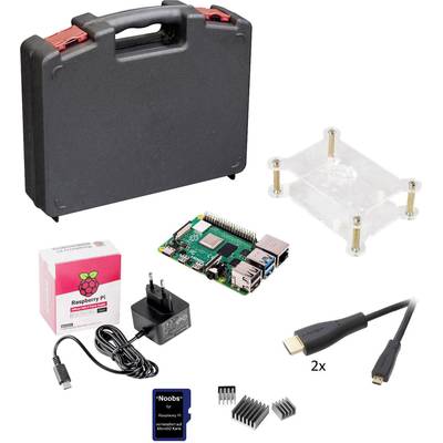 MAKERFACTORY Media-Center Set Raspberry Pi 4 B 2 GB 4 x 1.5 GHz Incl. opbergkoffer, Incl. netvoeding, Incl. Noobs OS, In