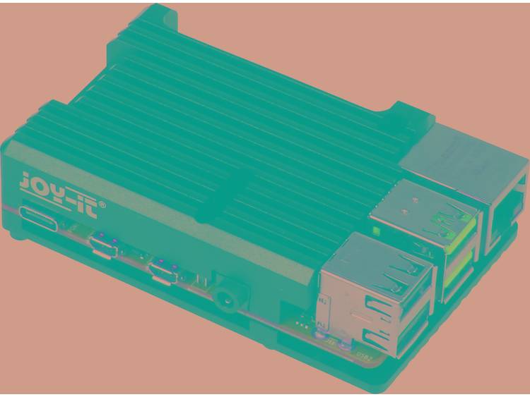Joy-it ARMOR Case BLOCK SBC-behuizing Geschikt voor: Raspberry Pi Incl. passieve koeler Zwart