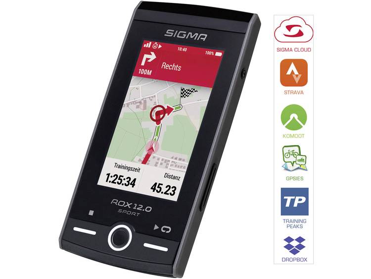 Sigma ROX 12.0 Basic Grau Fietsnavigatie Fietsen Europa (OpenStreetMaps) Spatwaterdicht, GPS, GLONAS