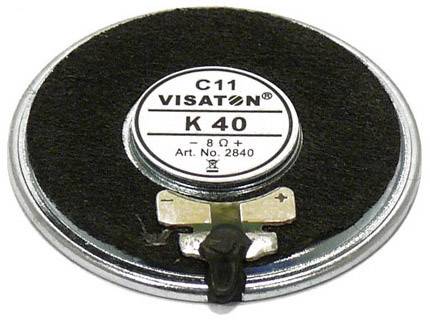 VISATON VS-K40-8 Luidspreker; miniatuur,universeel; 1W; 8Ω; Ø40x4,5mm; 350÷6000Hz - 1 stuk-2