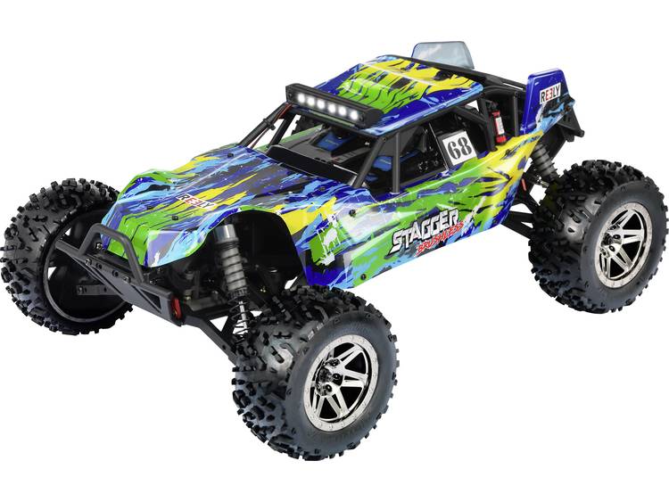 Reely Stagger 1:10 Brushless RC auto Elektro Buggy 4WD 100% RTR 2,4 GHz Incl. accu, oplader en batte