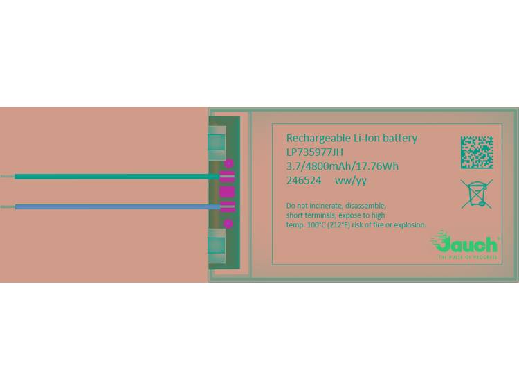 Jauch Quartz LP735977JH Speciale oplaadbare batterij Prismatisch Kabel LiPo 3.7 V 5000 mAh