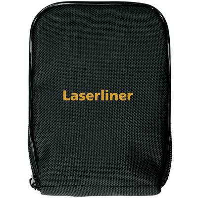 Zwarte, gestructureerde tas met gele 'Laserliner'-tekst op de voorkant.