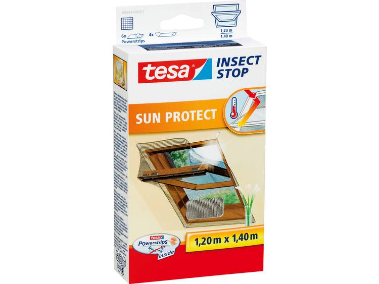 Tesa vliegenraam 'Sun protect' zwart 1,20 x 1,40 m