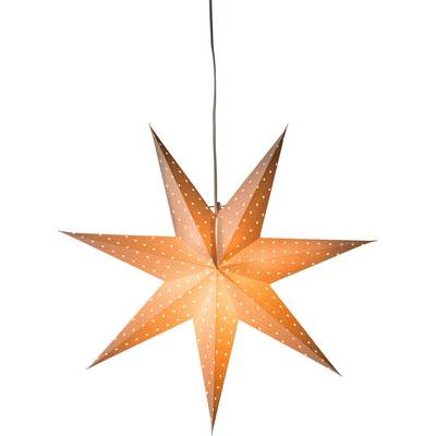 Konstsmide 2910-200 Kerstster Gloeilamp, LED Wit Geborduurd, Uitgestanst motief, Schakelaar-0