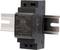 Zwart DALI-bus-voedingsapparaat met modelnummer 'DLP-04R' DIN-rail gemonteerd, ingang 100-240VAC, uitgang 15,3V-18,7V, 0,24A.