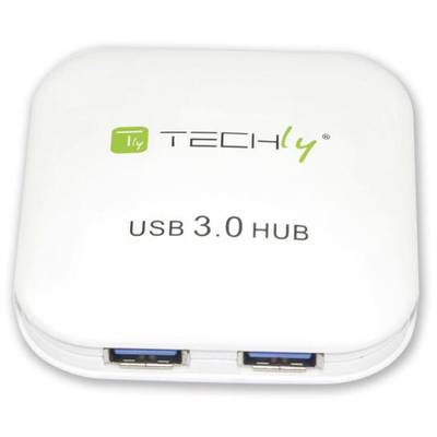 TECHly IUSB3-HUB4-WH USB 3.2 Gen 1-hub 1 + 4 poorten  Wit