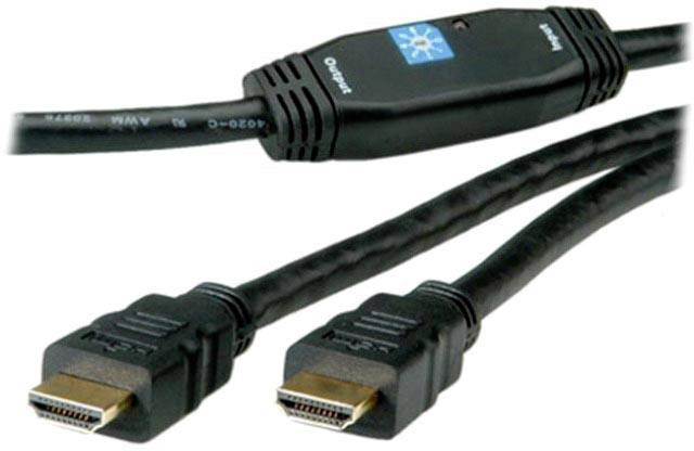 TECHly ICOC-HDMI-A-250 Netwerkkabel, patchkabel HDMI Aansluitkabel HDMI-A-stekker 25.00 m Zwart Afgeschermd (dubbel)