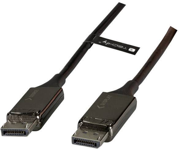 TECHly ICOC-DSP-HY-050 DisplayPort-kabel DisplayPort Aansluitkabel DisplayPort-stekker 50.00 m Zwart 8K UHD