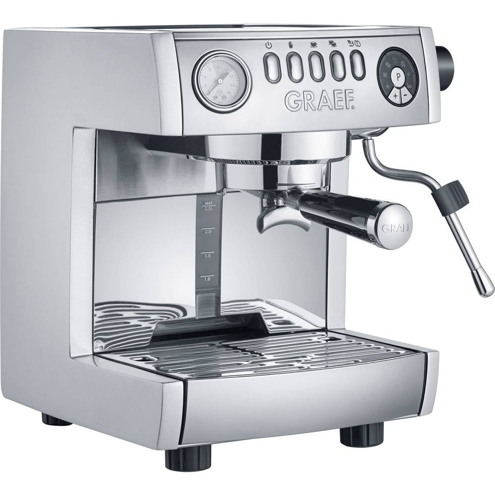 Graef ES 850 Vrijstaand Half automatisch Espressomachine 2.5l 2kopjes Zilver koffiezetapparaat