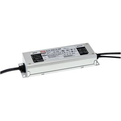 Voedingsadapter 'XLG-200-H-AB' met ingangs- en uitgangsklemmen, gebruikt voor de stroomvoorziening van elektronische apparaten.