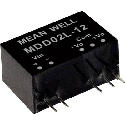 Mean Well MDD02L-12 DC/DC-convertermodule   83 mA 2 W Aantal uitgangen: 2 x