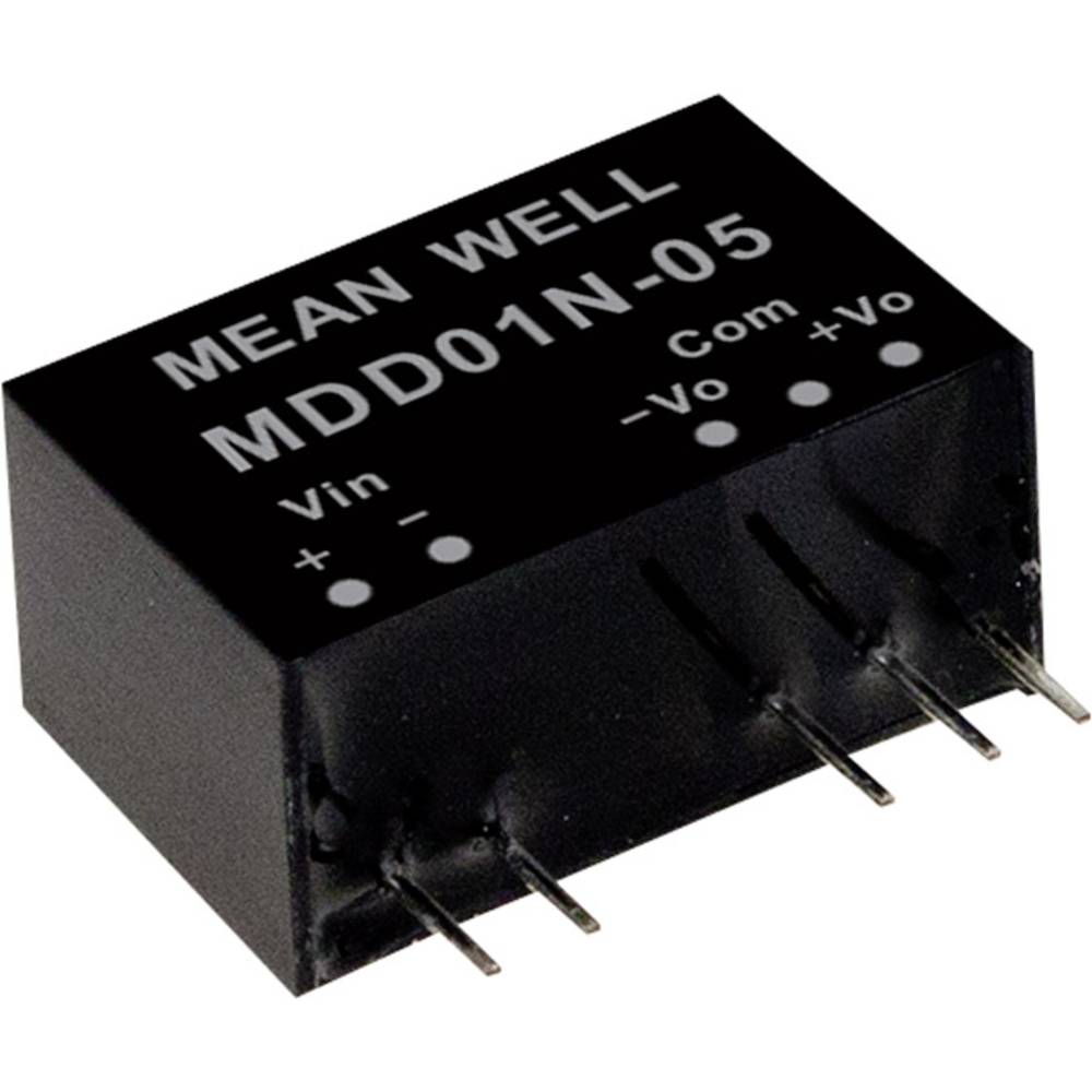 Mean Well MDD01L-05 DC/DC-convertermodule 100 mA 1 W Aantal uitgangen: 2 x