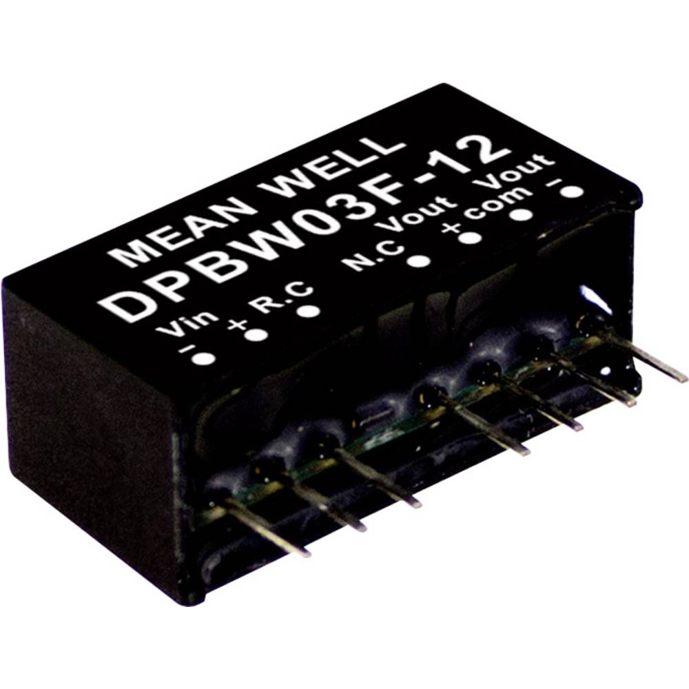 Mean Well DPBW03G-15 DC/DC-convertermodule 100 mA 3 W Aantal uitgangen: 2 x