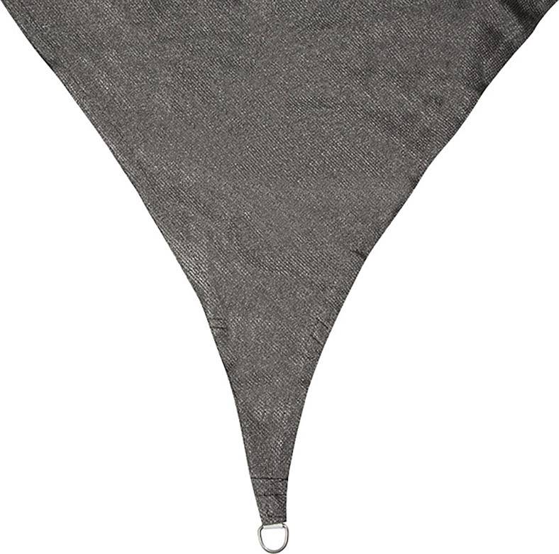 Perel Schaduwdoek, waterdoorlatend, luchtdoorlatend, 5 x 5 m, 180 g/m², HDPE, vierkant, donkergrijs-1