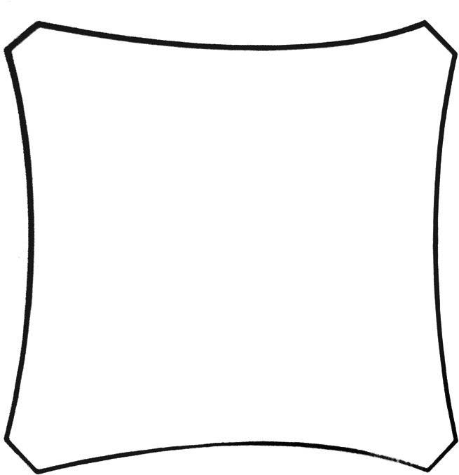 Perel Schaduwdoek, waterafstotend, 3.6 x 3.6 m, 160 g/m², polyester, vierkant, hemelsblauw-3