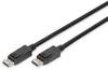 Digitus AK-340106-020-S DisplayPort-kabel DisplayPort Aansluitkabel DisplayPort-stekker, DisplayPort-stekker 2.00 m Zwart 8K UHD, Vergulde steekcontacten