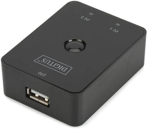 Digitus DA-70135-2 1 + 2 poorten USB 2.0-schakelaar Zwart-3