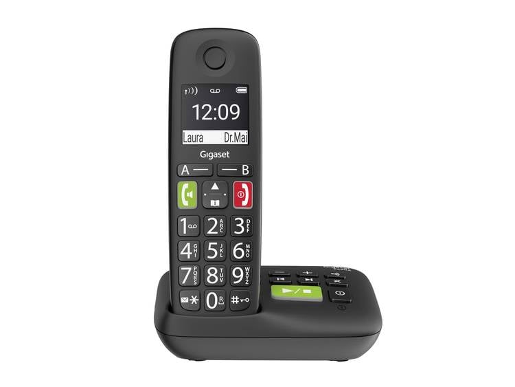 Gigaset E290A Draadloze DECT-telefoon Antwoordapparaat, Handsfree, Babyfoon Zwart