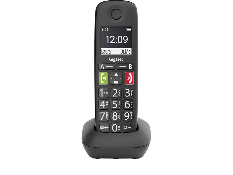 Gigaset E290HX Draadloze DECT-telefoon Babyfoon, Handsfree Zwart