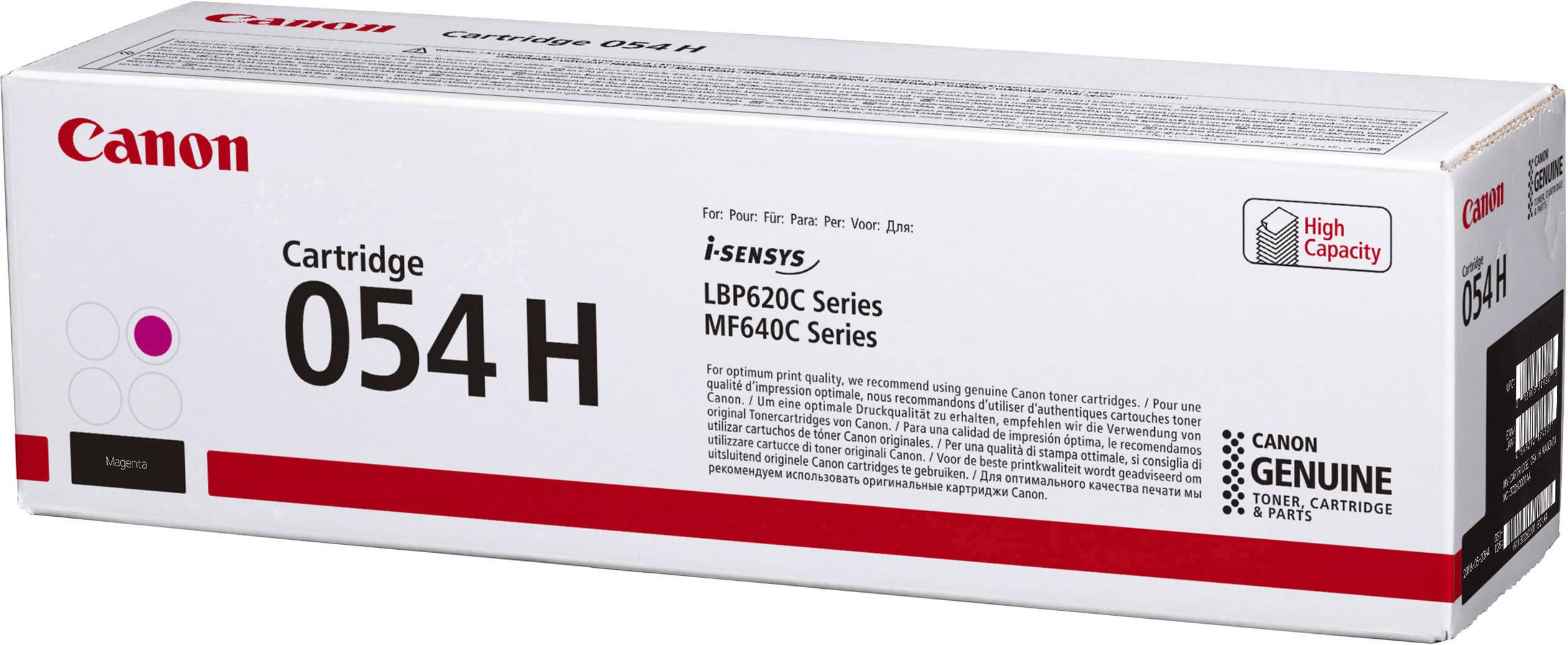 'Canonpatroon 054 H voor i-SENSYS modellen LBP620C en MF640C, zwarte inkt, hoge capaciteit, origineel product.'