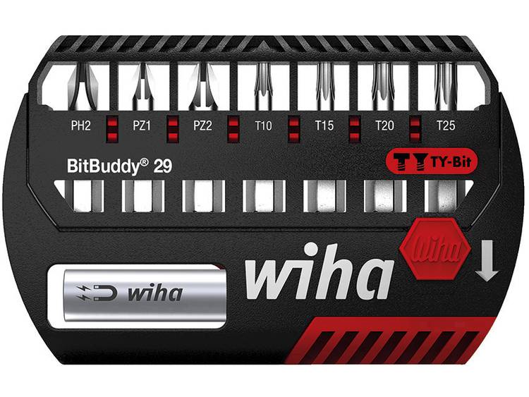 Wiha Bitset BitBuddy® TY-bit 29 mm Phillips, Pozidriv, TORX® 8-delig 1-4 (42138)