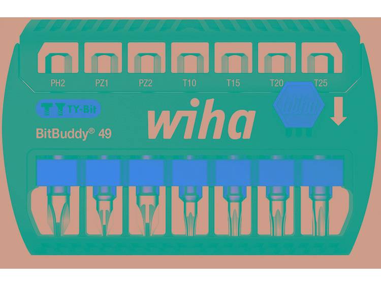 Wiha Bitset BitBuddy® TY-bit 49 mm Phillips, Pozidriv, TORX® 7-delig 1-4 in box (42117)