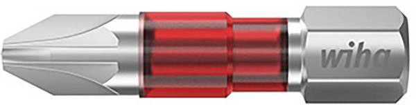 Wiha 42102  Kruis-bit Aandrijving: 1/4" (6,3 mm) Uitvoering: Kruiskop Pozidriv PZ 2