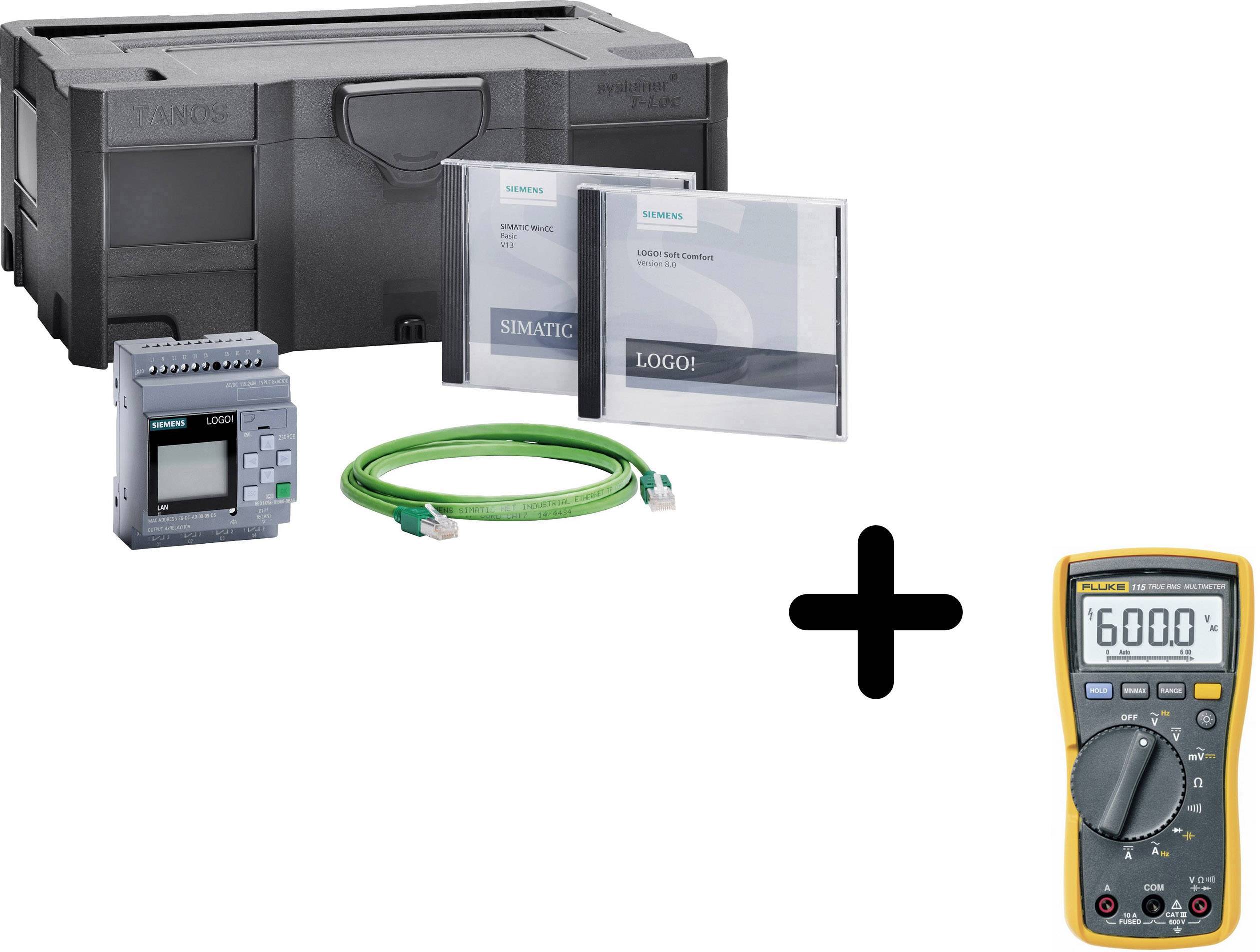 Siemens 6ED1057-3BA03-0AA8 + Fluke 115 PLC-starterkit 115 V/AC, 115 V/DC, 230 V/AC, 230 V/DC
