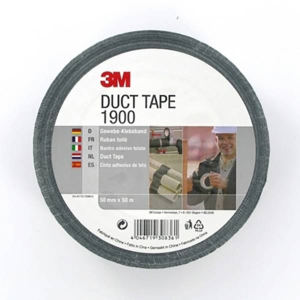 3M  1900S50 Textieltape  Zwart (l x b) 45.7 m x 48 mm 1 stuk(s)