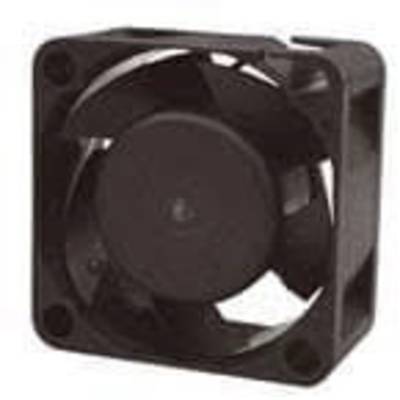 Een zwarte, vierkante ventilator die wordt gebruikt voor de koeling van elektronische apparaten.