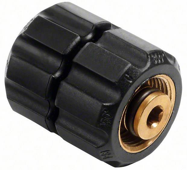 Een zwart, cilindrisch object met een koperen component aan één uiteinde, mogelijk een technische of mechanische component.