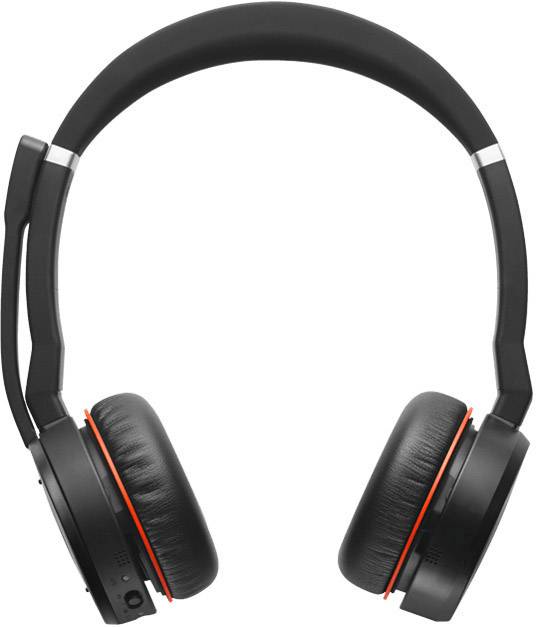 Jabra Evolve 75 Stereo MS On Ear headset Bluetooth Stereo Zwart Ruisonderdrukking (microfoon), Noise Cancelling Volumere-1