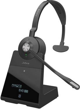 Jabra Engage 75 Mono On Ear headset  Bluetooth, DECT Mono Zwart Noise Cancelling Microfoon uitschakelbaar (mute) Telefoon