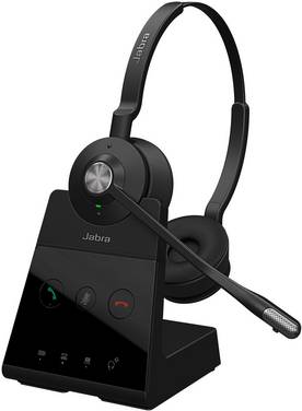 Jabra Engage 65 Stereo On Ear headset  DECT Stereo Zwart Noise Cancelling Microfoon uitschakelbaar (mute) Telefoon