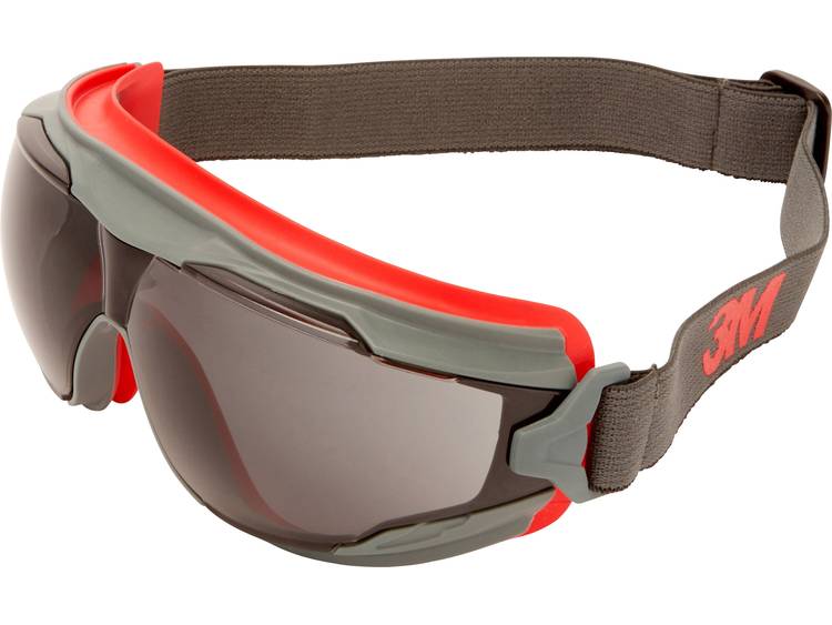 3M Goggle Gear 500 GG502SGAF Stofbril Incl. anticondens-bescherming Rood, Grijs DIN EN 166