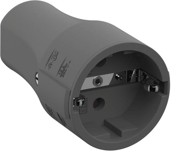 Bachmann 960.303 Koppeling met randaarde Polypropyleen 250 V Grijs IP20