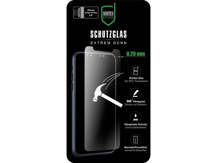 Scutes Deluxe 0,20 Screenprotector (glas) Geschikt voor: iPhone 11 Pro, iPhone XS, iPhone X 1 stuks