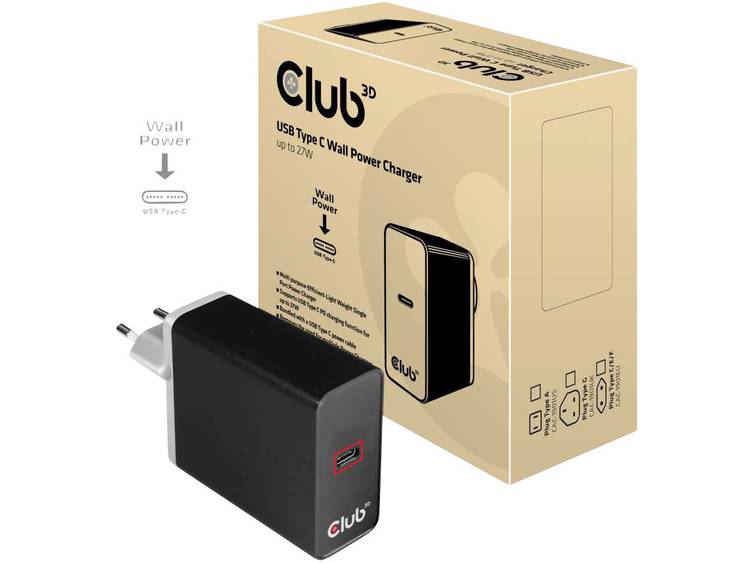 CLUB3D CAC-1901EU oplader voor mobiele apparatuur Binnen Zwart