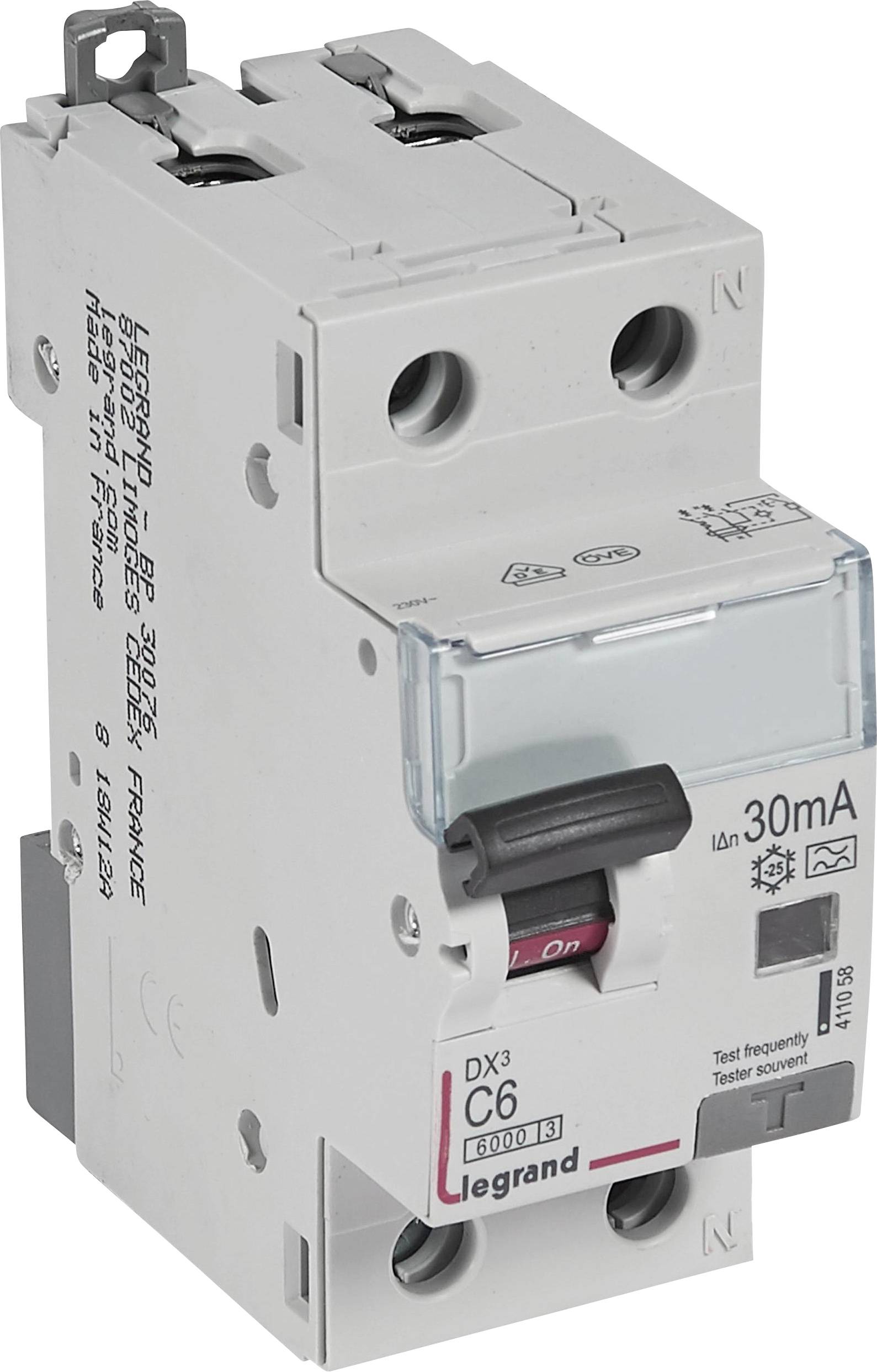 Legrand 411058 Aardlekschakelaar/zekeringautomaat 6 A 230 V/AC
