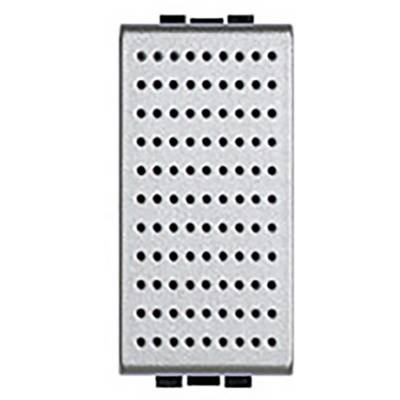Grijze metalen rasp met nauw aaneengesloten gaten voor fijn raspen.
