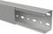 Metalen rail met rechthoekige doorsnede, zijdelingse gaten, geschikt voor montagedoeleinden.