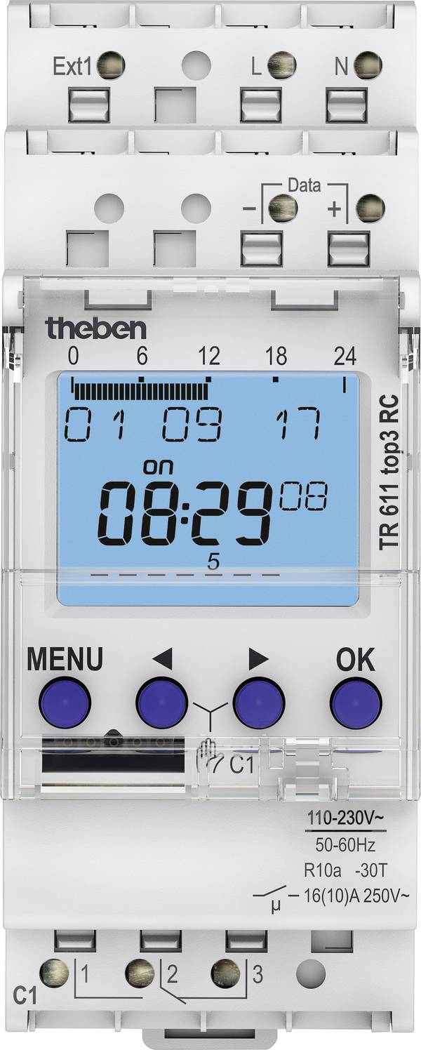 Theben TR 611 top3 RC DIN-rail schakelklok  230 V/AC