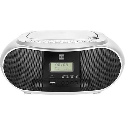 Dual DAB-P 170 Radio/CD-speler DAB+, VHF (FM) AUX, Bluetooth, CD, USB Acculaadfunctie Zilver, Zwart