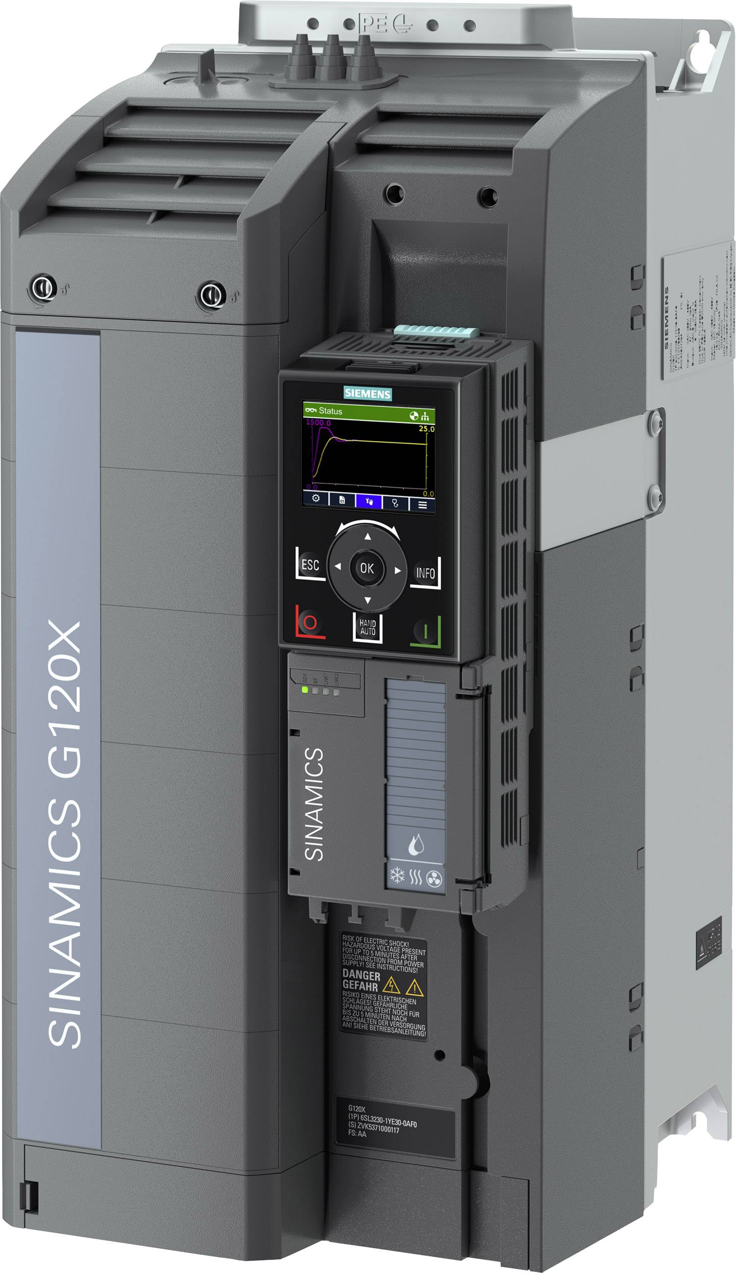 De Sinamics G120X is een frequentieomvormer voor eenvoudige toepassingen in water-, afvalwater- en infrastructuurgebieden.