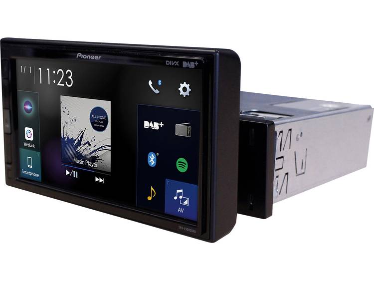 Pioneer SPH-EVO62DAB-UNI Autoradio met scherm DAB+ tuner, Bluetooth handsfree, AppRadio, Aansluiting