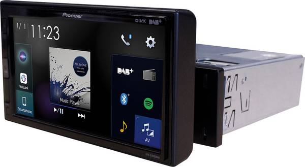 Pioneer SPH-EVO62DAB-UNI Autoradio met scherm DAB+ tuner, Bluetooth handsfree, AppRadio, Aansluiting voor achteruitrijcamera