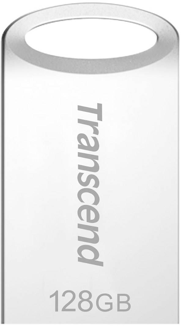 USB-stick van het merk Transcend met een opslagcapaciteit van 128 GB.